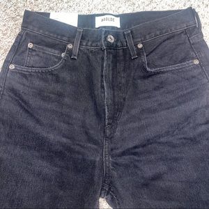 Black agolde distressed denim jeans